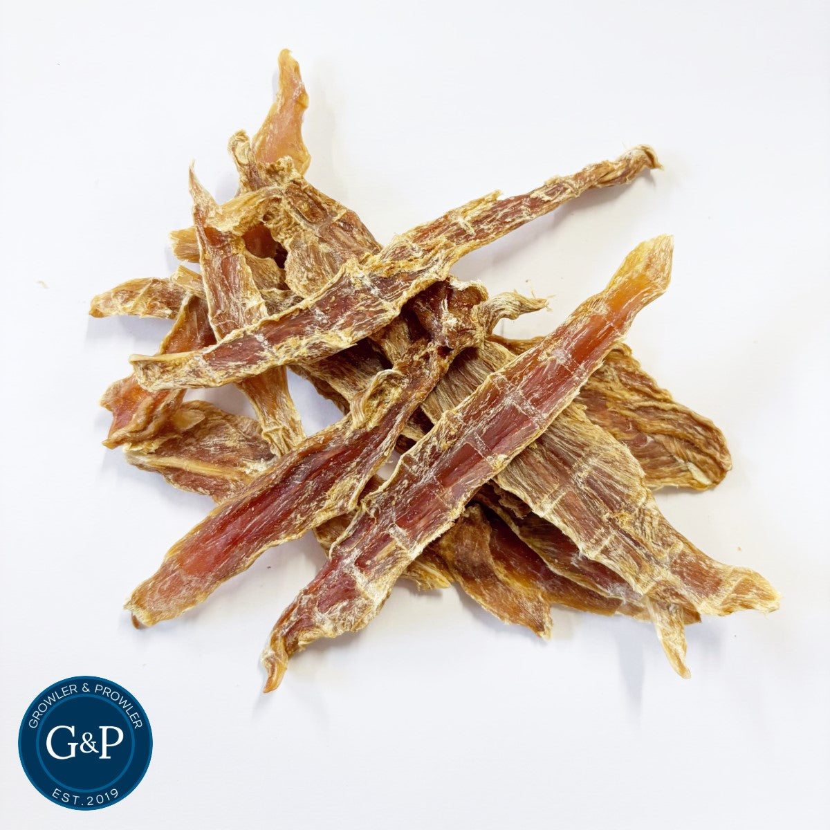 Duck breast jerky is a great dog treat. Made from 100% duck breast, the ideal dog treat. Available in manchester at Growler and Prowler Pets.