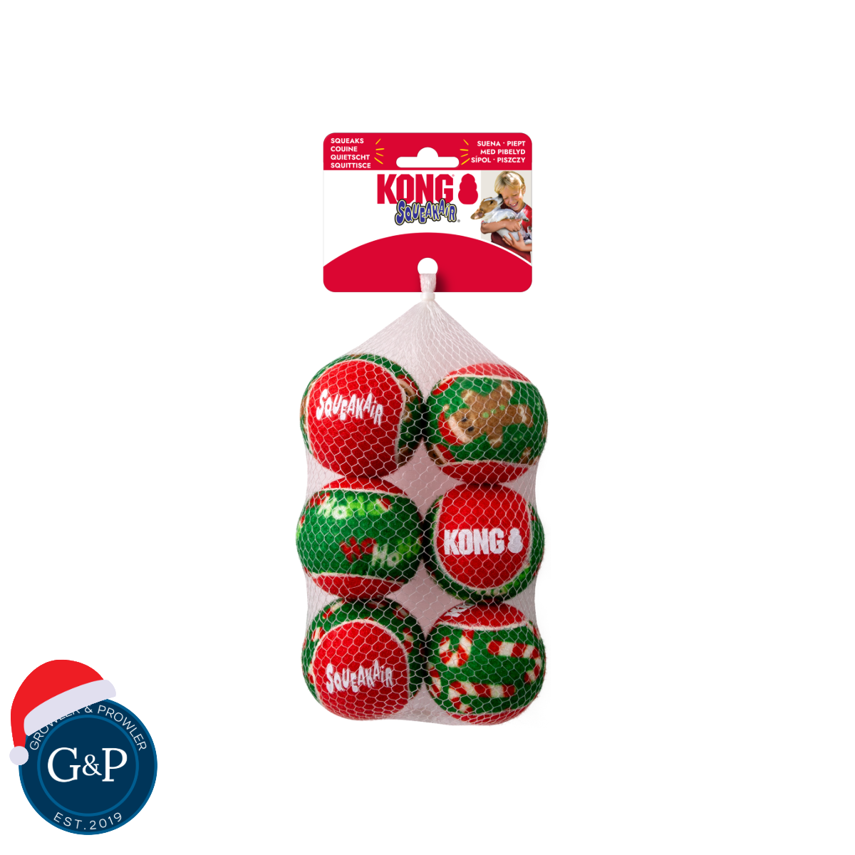 KONG® Holiday SqueakAir® Balls