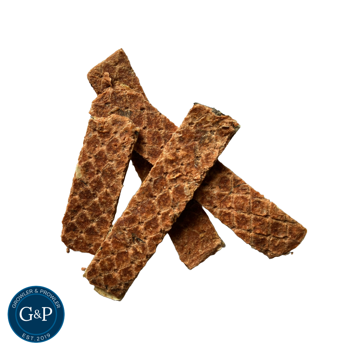 Salmon Fillet Strips from Growler & Prowler, a natural dog treat company based in Manchester.