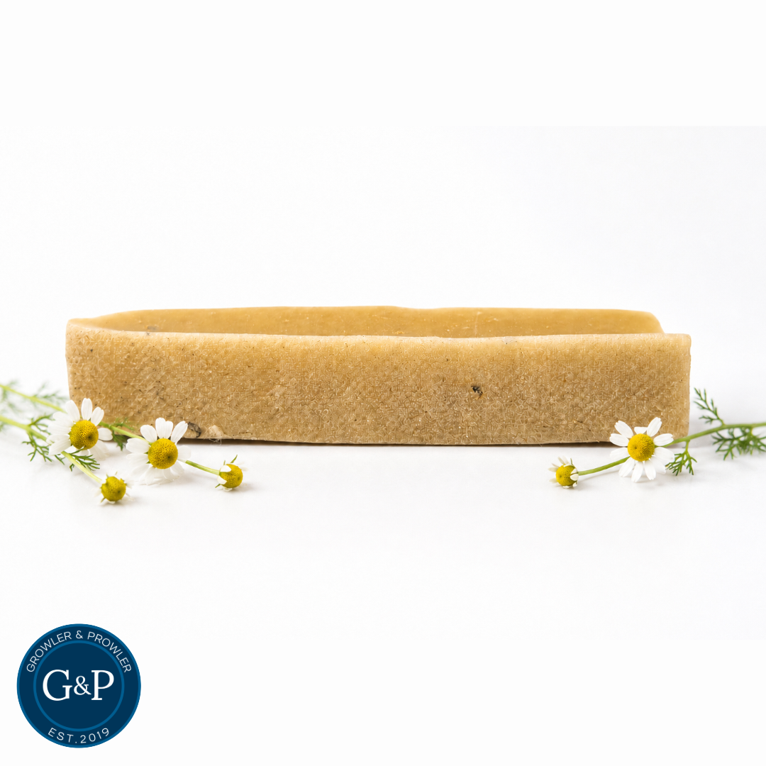 Tatty Yak Calming Yak Dog Chew. A great long lasting natural dog chew that will help calm your dog. Available  in Manchester at Growler and Prowler Pets.