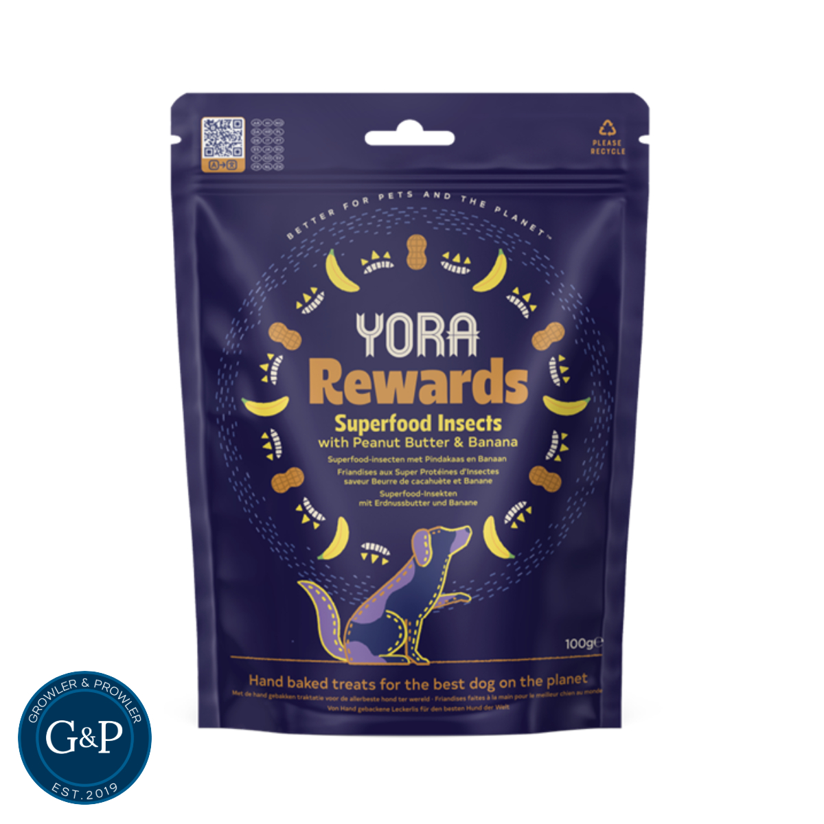 Yora Superfood Insect with Peanut Butter & Banana Dog Treats