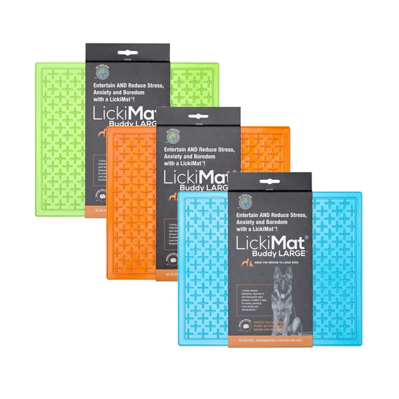 The Classic Buddy has unique bumps created to encourage licking. This provides your dog with mental stimulation, is calming and can ease anxiety.  A fantastic alternative to a slow feeder.