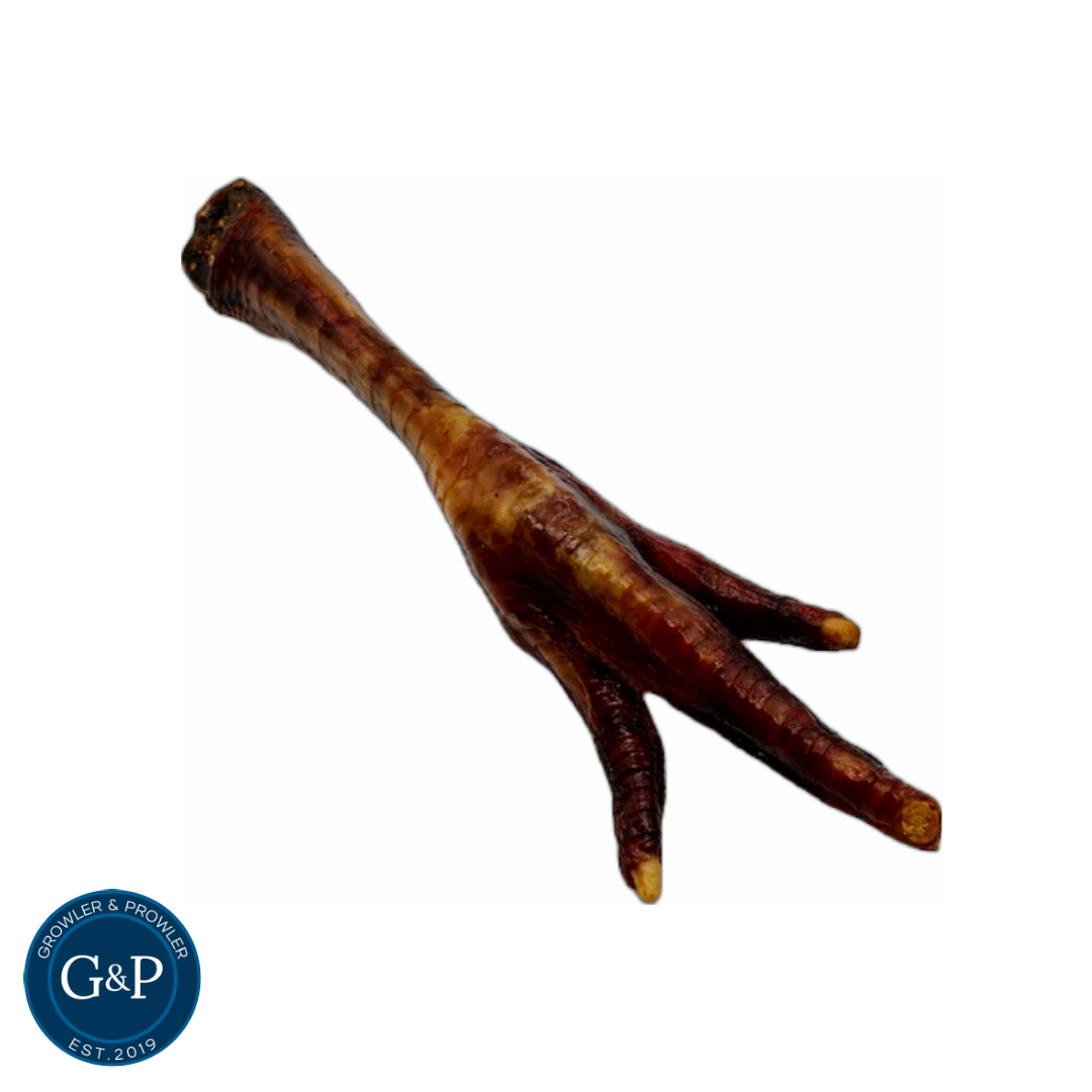Turkey Feet dog chew from Growler & Prowler, a Manchester-based dog treat company.